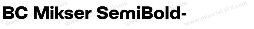 BC Mikser SemiBold字体转换